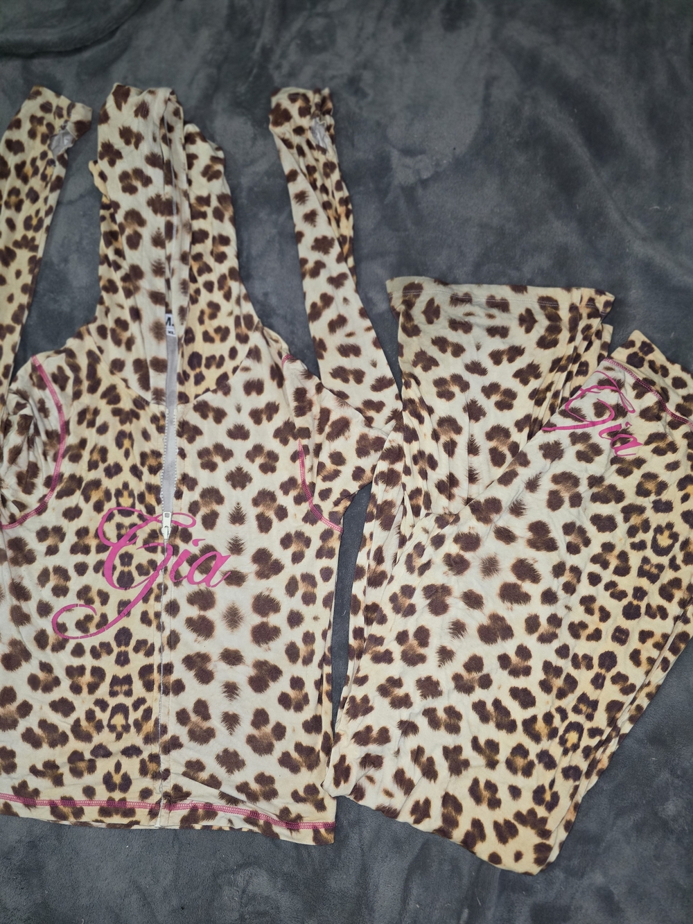 I.AM.GIA Leopard Print Hoodie & Pants Set